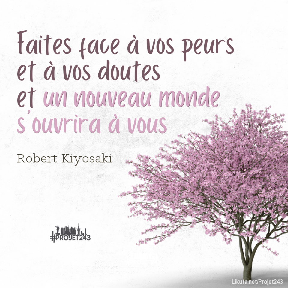 Faites face à vos peurs et doutes et un nouveau s'ouvrira à vous!

Like et commente si tu es du même avis??